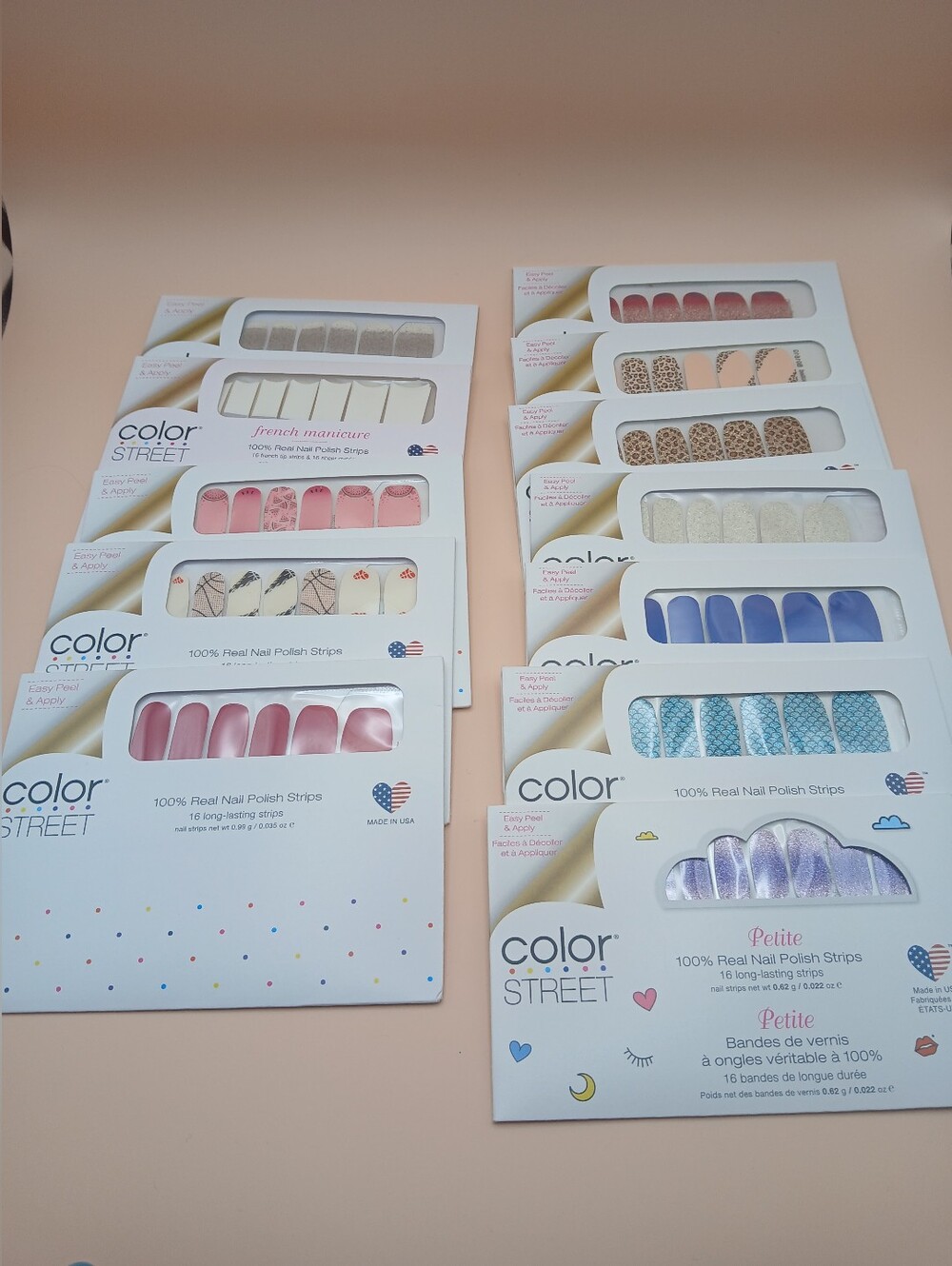 Lot Of 12 Color Street Nail Polish Strips